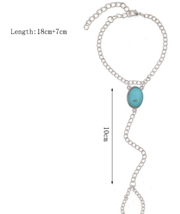 Title 1, Retro Simple Long Turquoise Bracelet Europe And...