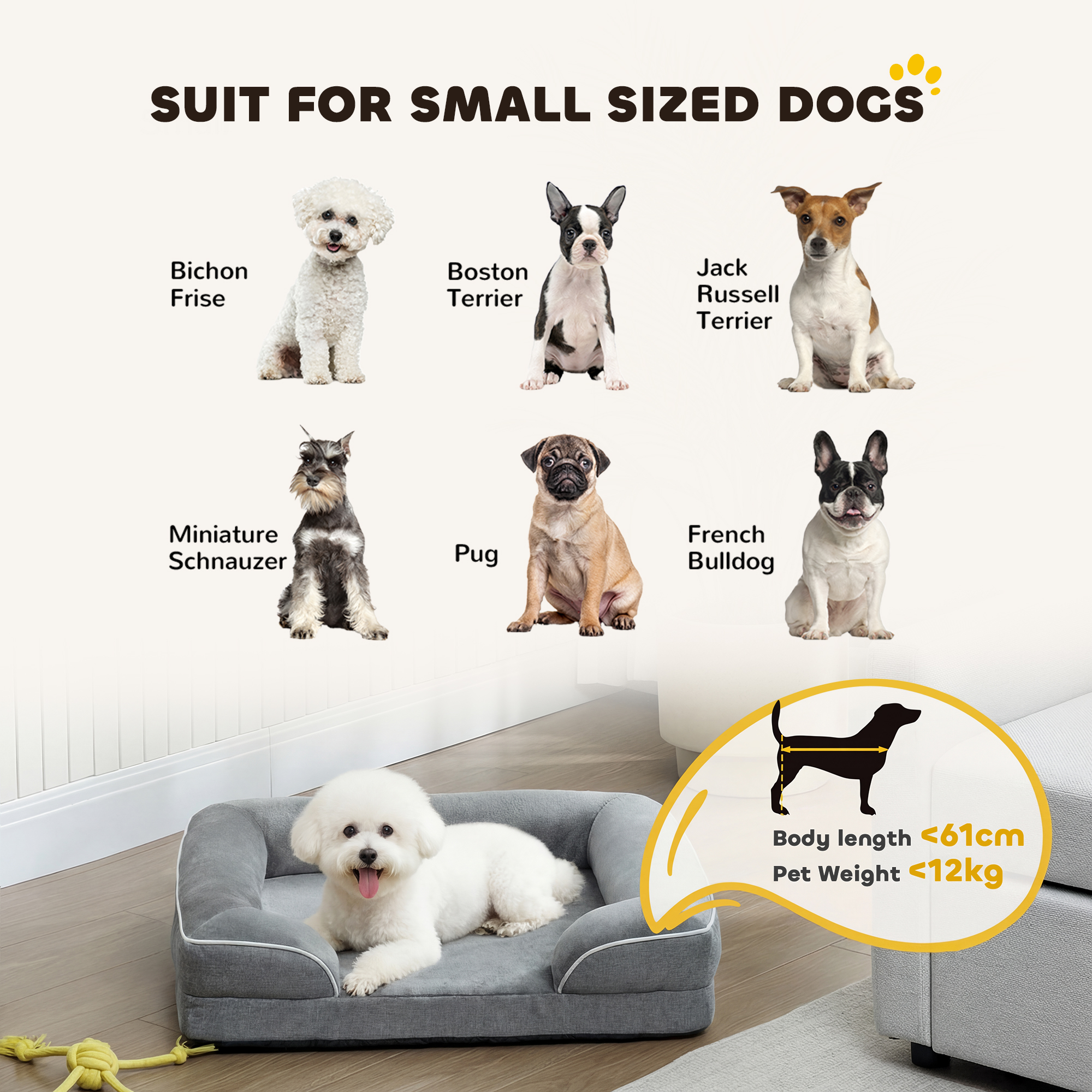 Dog Sofa Bed, Detachable Machine Wash Pet With Non Slip Bottom, Suitable — image 9
