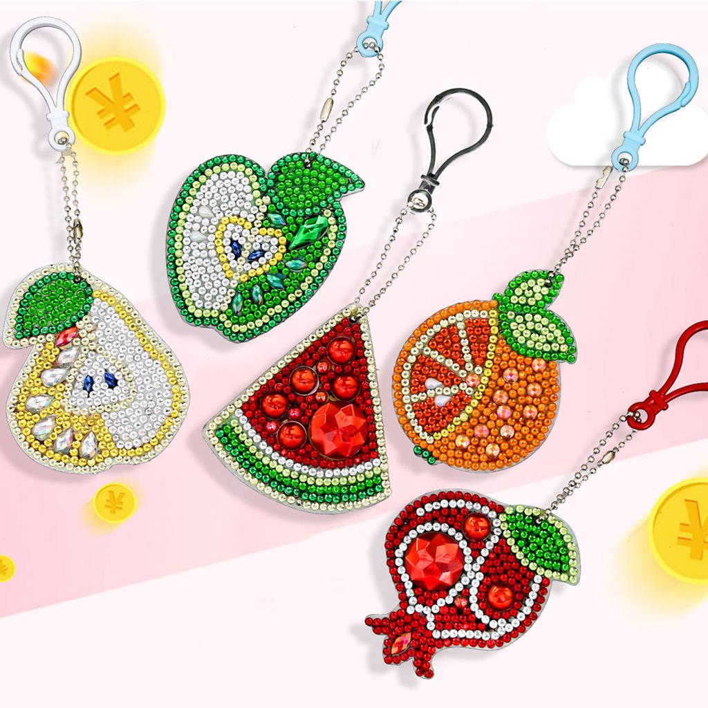 DIY Children's Puzzle Special-shaped Diamond Painting Keychain