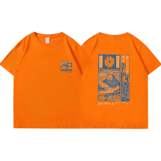 Design Trendy Brand Thin T shirt Top Orange - Shop at LoveMi