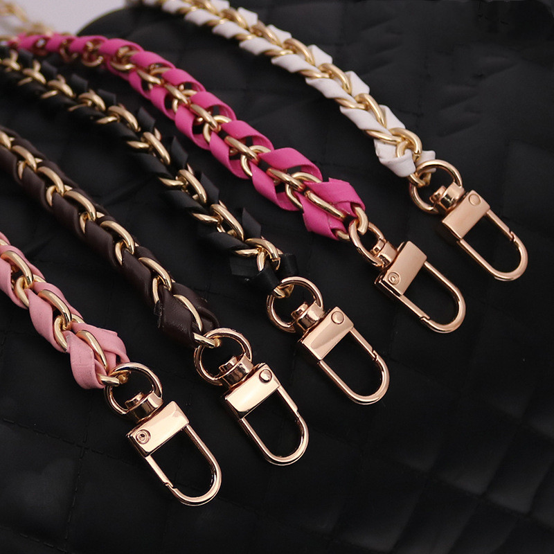 Wear Leather Bag Chain Diagonal Single Shoulder Strap