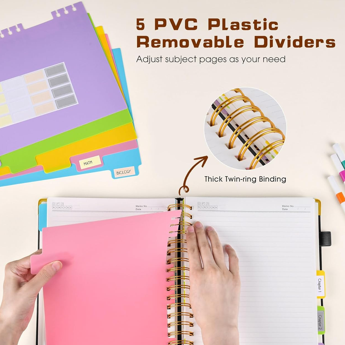 Deluxe Spiral Notebook With Removable Dividers And Labels 4