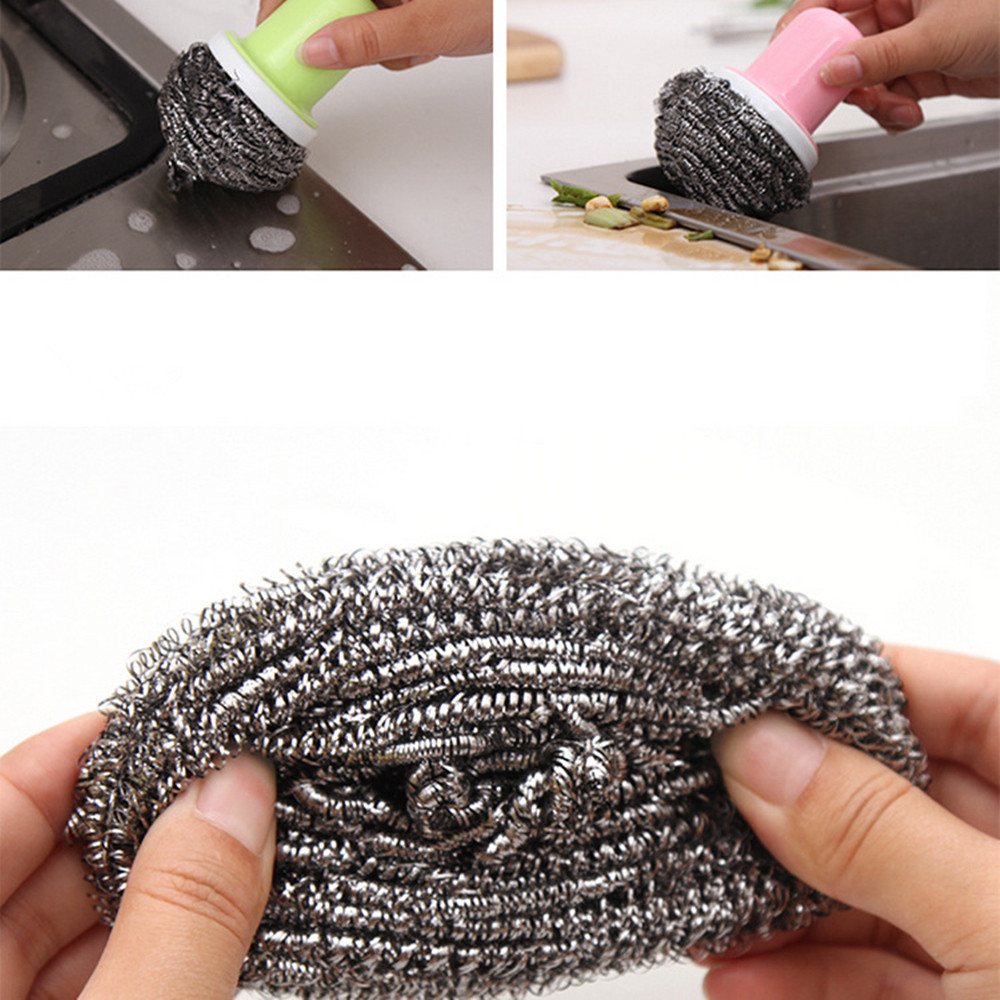 Title 4, Creative round steel wire ball brush with handle