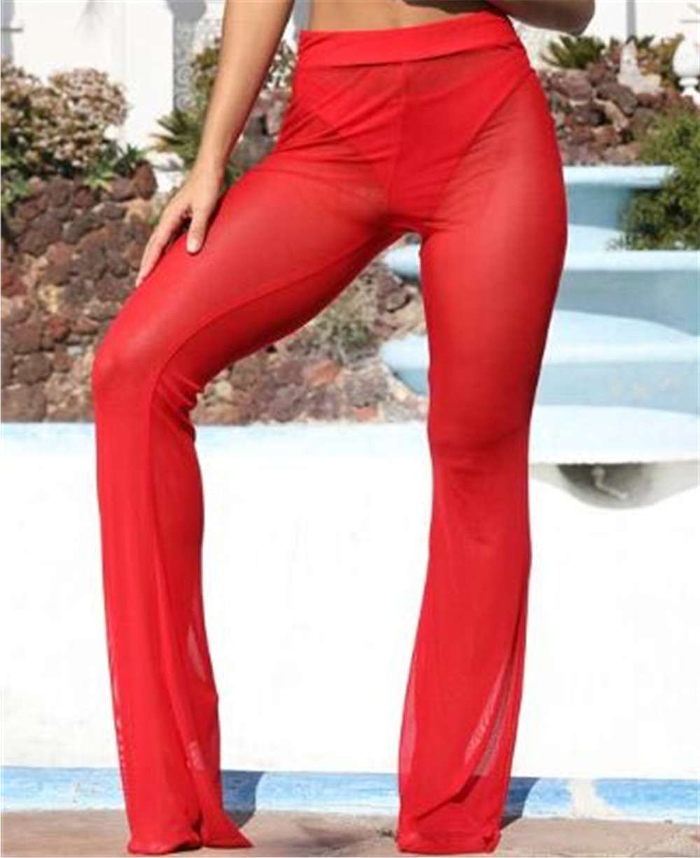 Title 6, Ladies Mesh Wide Leg Flare Casual Pants