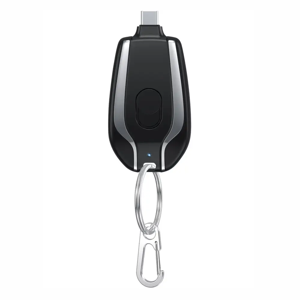 1500mAh Mini Power Emergency Pod Keychain Charger with Type-C