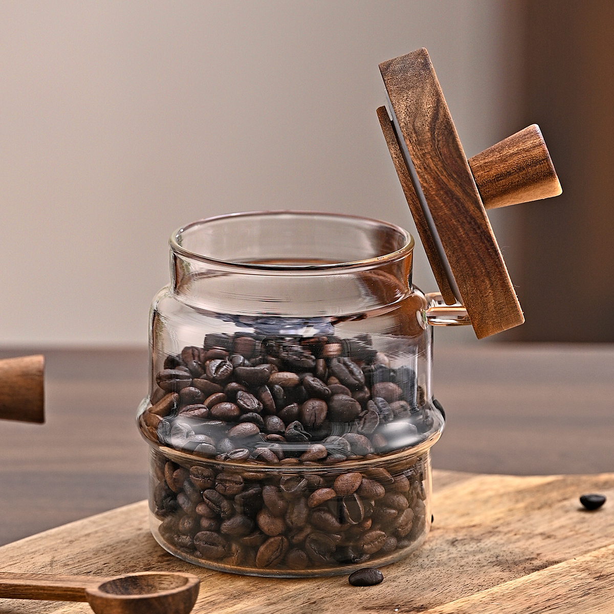 1 pots à café en verre de 15 OZ avec cuillères, pots à bonbons, pots à biscuits – Image 7