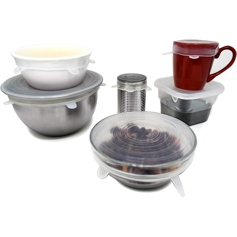 Kitchen Microwave Food Cover With 6 Silicone Lids, Extension Lid, Bowl Lid, Elastic Silicone Lid, Universal Adaptability Lid — foto 5