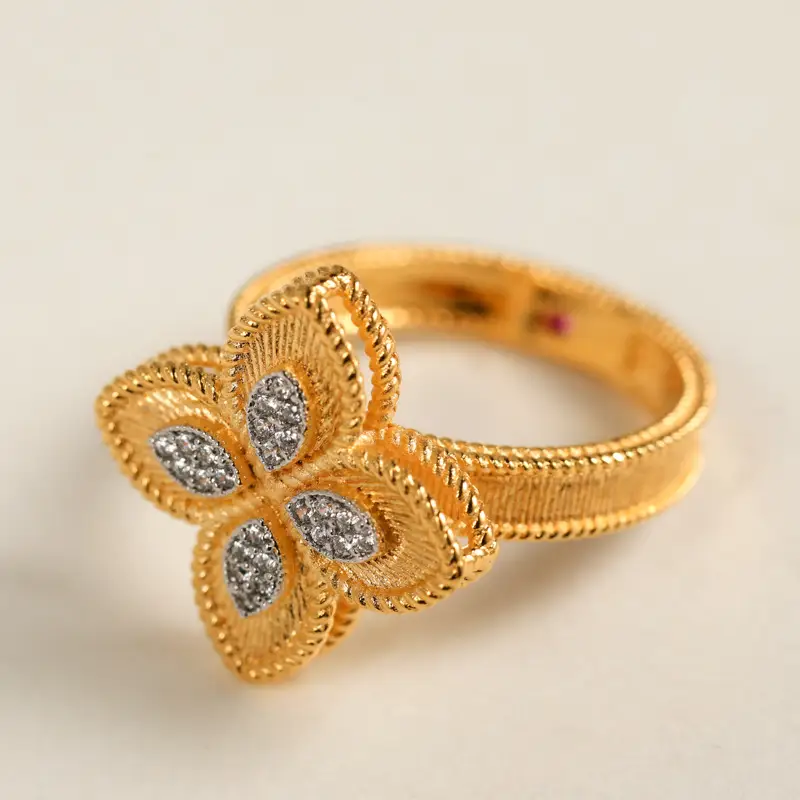 Zircon Vintage Color Drawing Women's Ringc