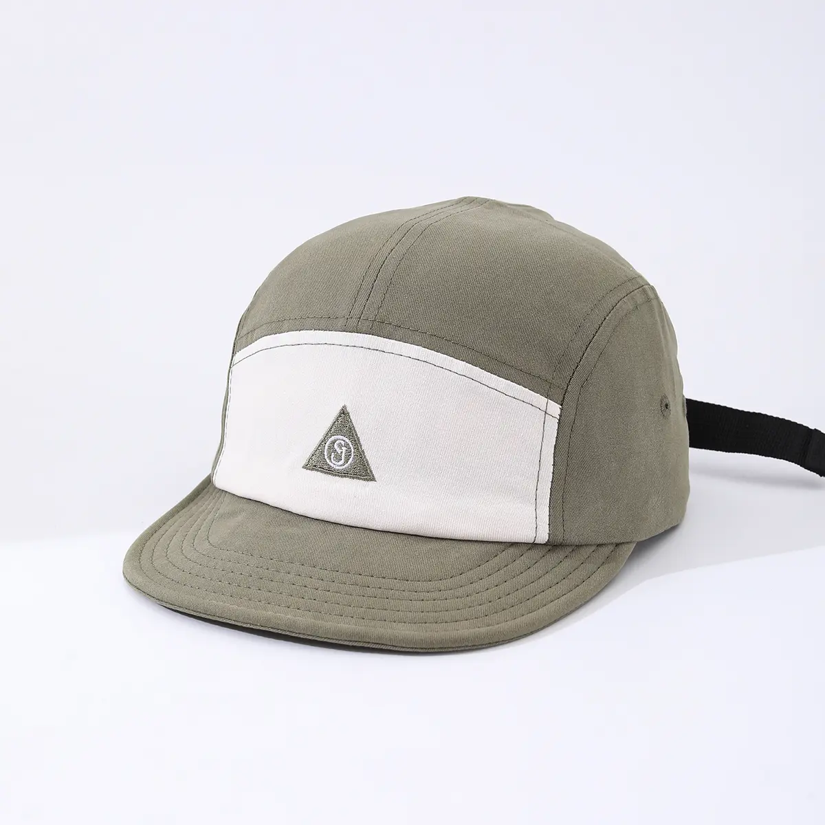 Men's Patchwork Adjustable Triangular Lettered Flat Brim Sunshade Quick-drying Soft Top Versatile Casual Baseball Cap For Outdoor Sports, Mountain Climbing, Out