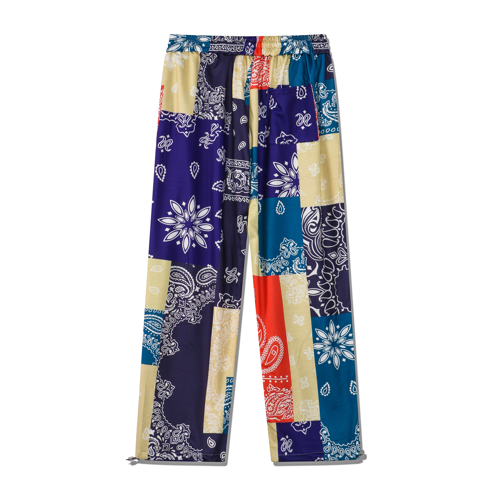 Yellow Cashew Flower Full Printing Nine Minutes Pants Beach Leisure