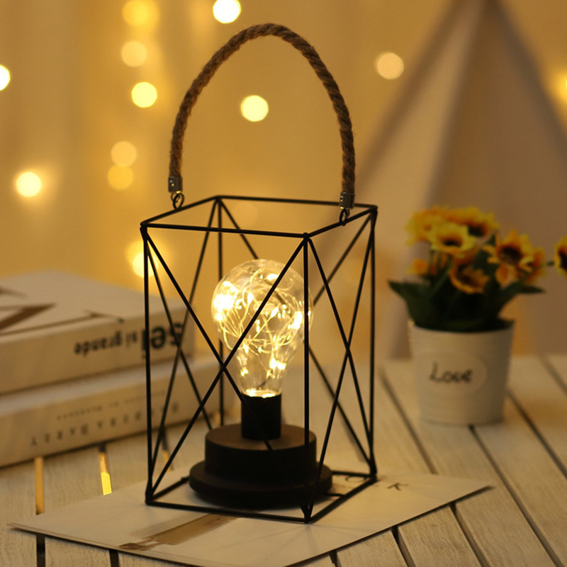 Christmas Party Hanging Modeling Bedroom Wrought Iron Table Lamp