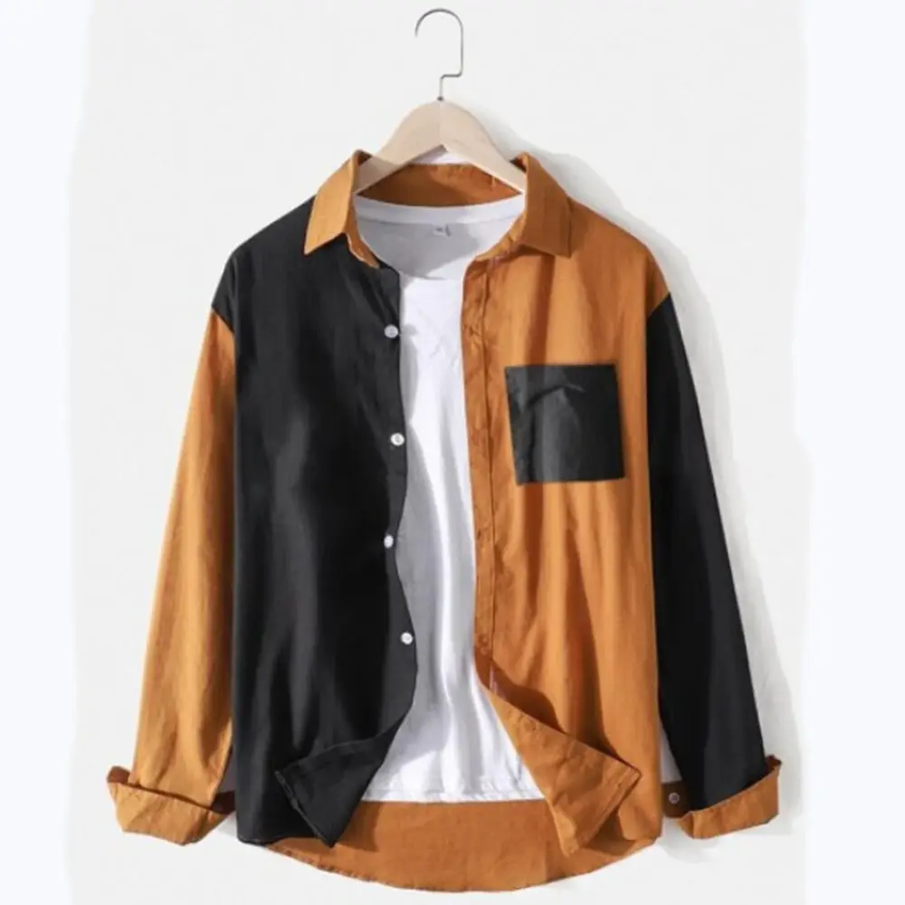 Men's Colorblock Slim Long Sleeve Shirt Youth