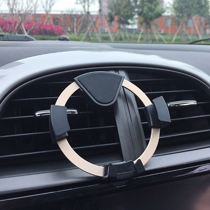 Car Bracket Navigation Alloy Solid Circular Mobile Phone Bracket Automatic Induction - Image 5