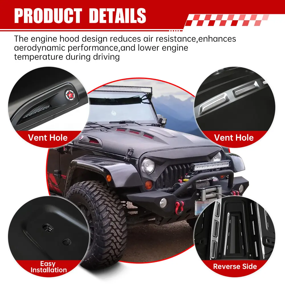 The Avenger Style Replacement Hood Compatible
