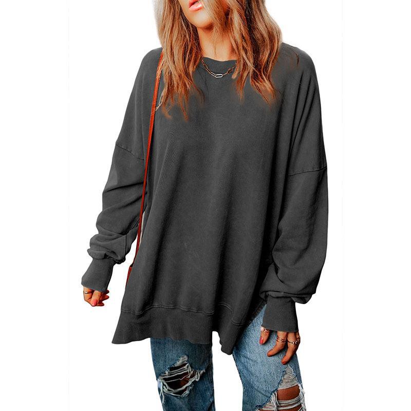 Title 6, New Solid Color Loose Pullover Top Women