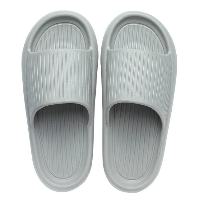 Slippers Women's Thick soled Home Home Couple Mute Indoor Wear Non slip Grey - Shop at LoveMi