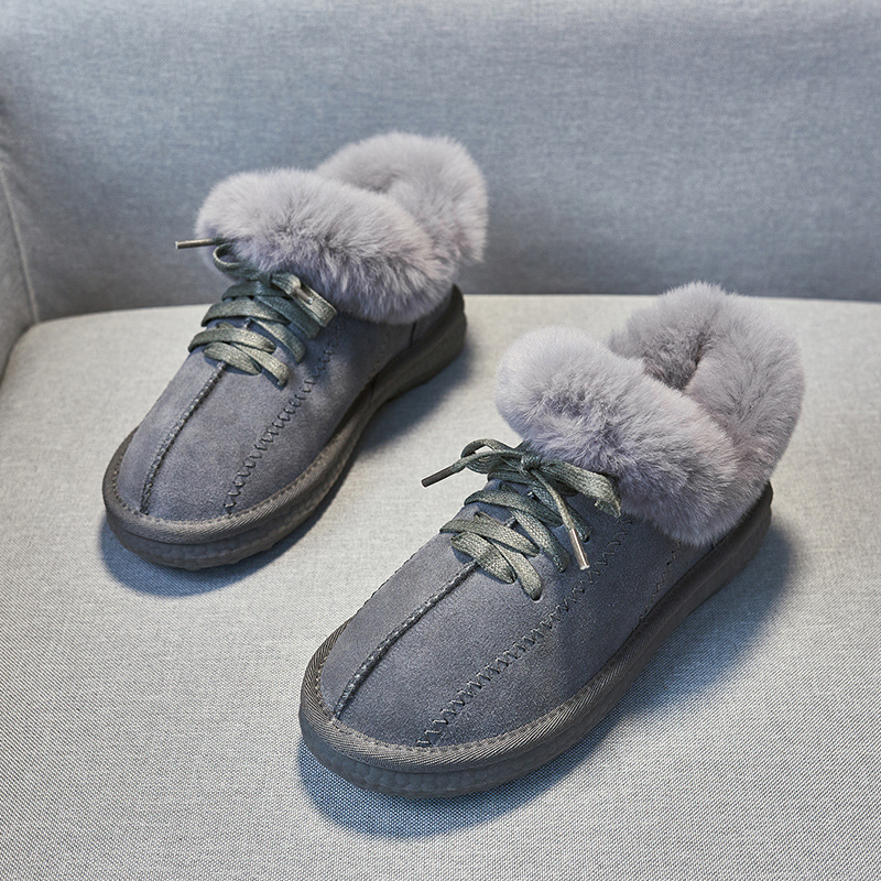 Title 4, New winter frosted leather and velvet snow boots