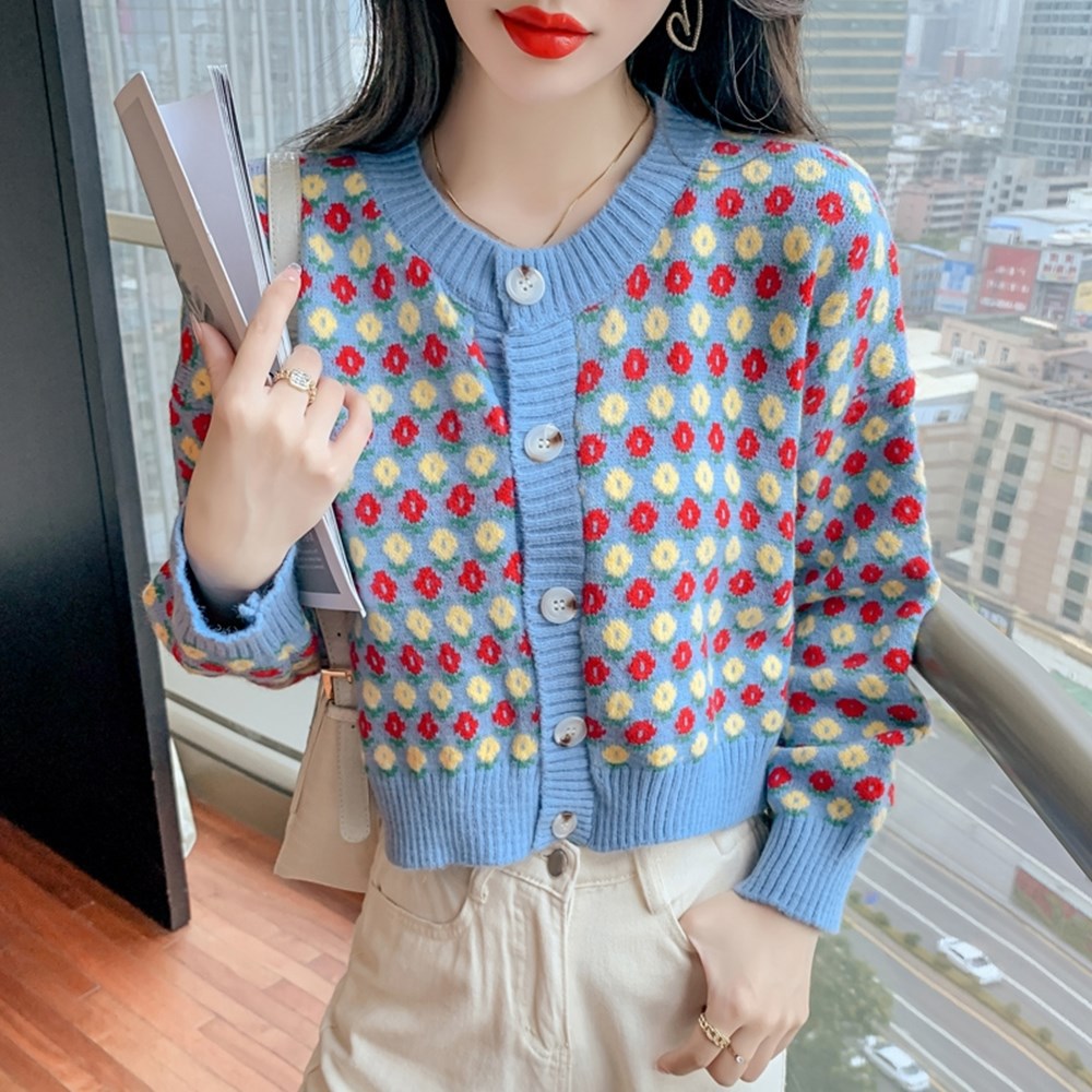 College Wind Age Reduction All-match Short Sweater Coat Cardigan