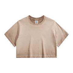Distressed Colorful Frayed Cropped T-shirt Hip-hop - Colorful - View 1
