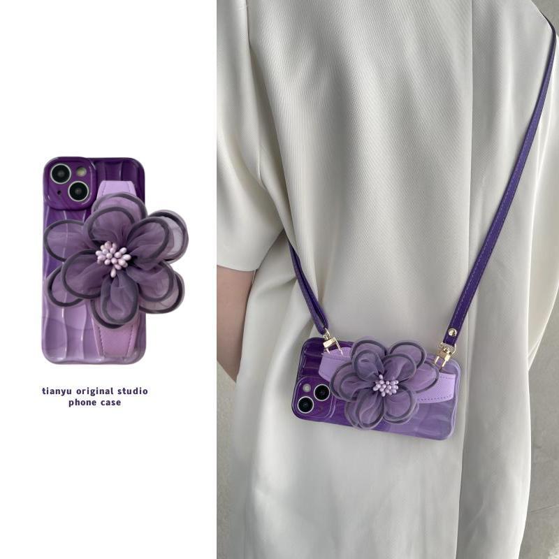 Purple wristband crossbody