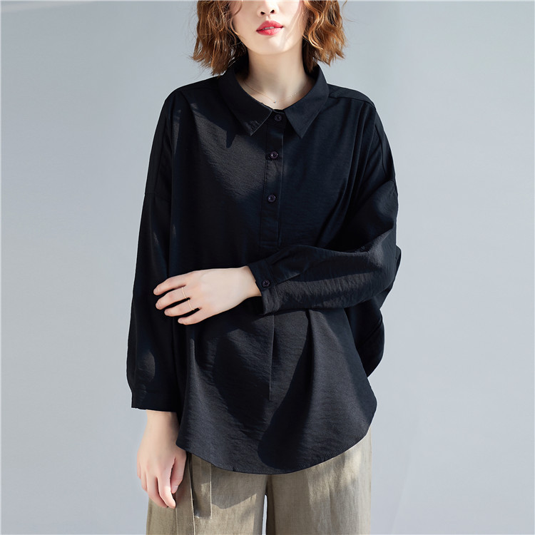 Bow Tie Solid Color Shirt Collar T-shirt