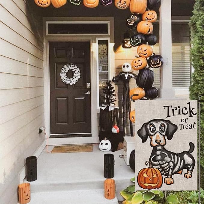 Title 1, Halloween Trick Or Treat House Flag 12 X 18 Inc...