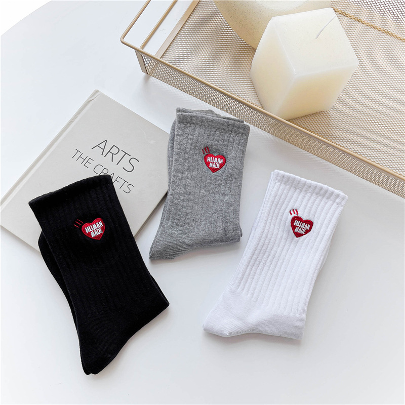 Title 4, Letter Love Solid Color Couple Medium Stockings...