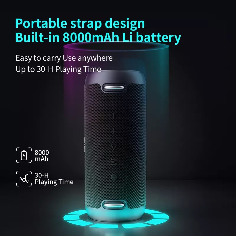 Waterproof Heavy Bass High Power Portable Bluetooth Wireless Speaker - Image 1