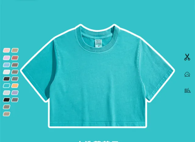 Pure Sweet Cool Hip Hop Dance Short Sleeve Water Washed Tiffany S - Shop at LoveMi
