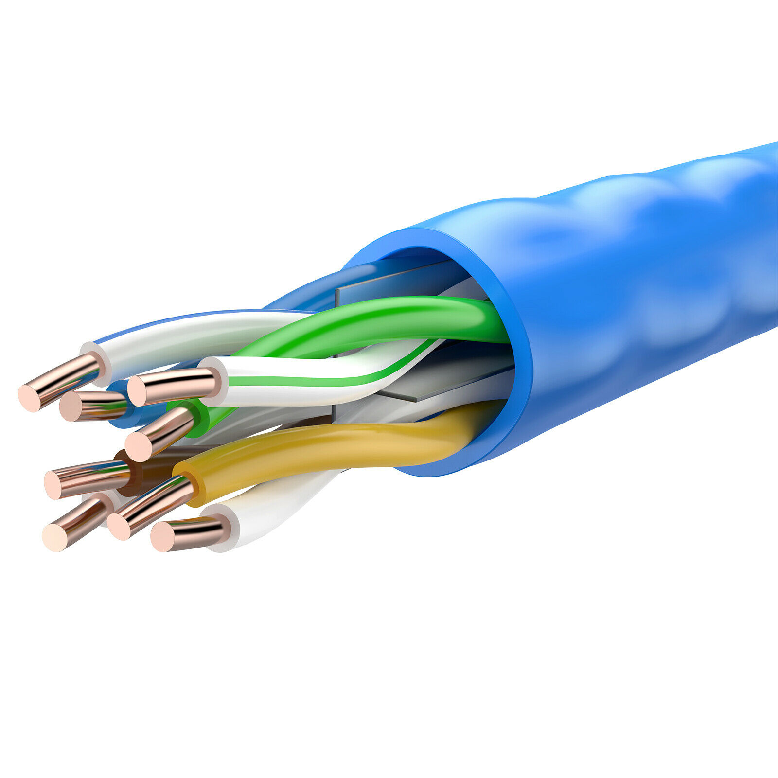 50M  165Ft CAT6 RJ45 Ethernet Network High Speed Cable 23AWG Solid Bare Copper