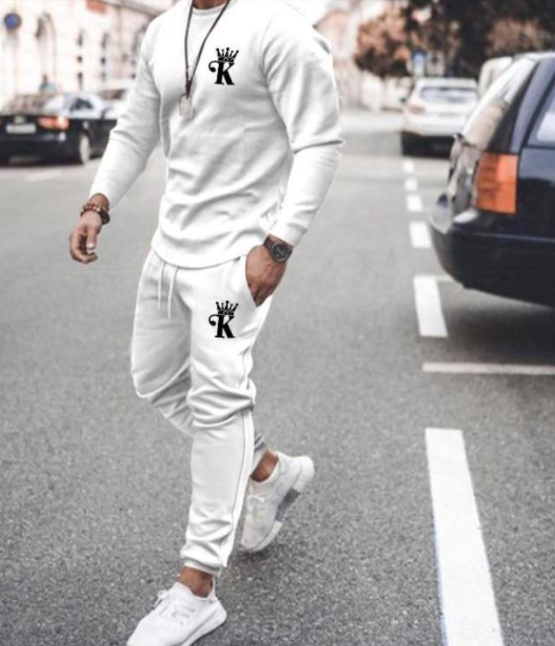 Men's Suit Trend Round Neck Long Sleeve