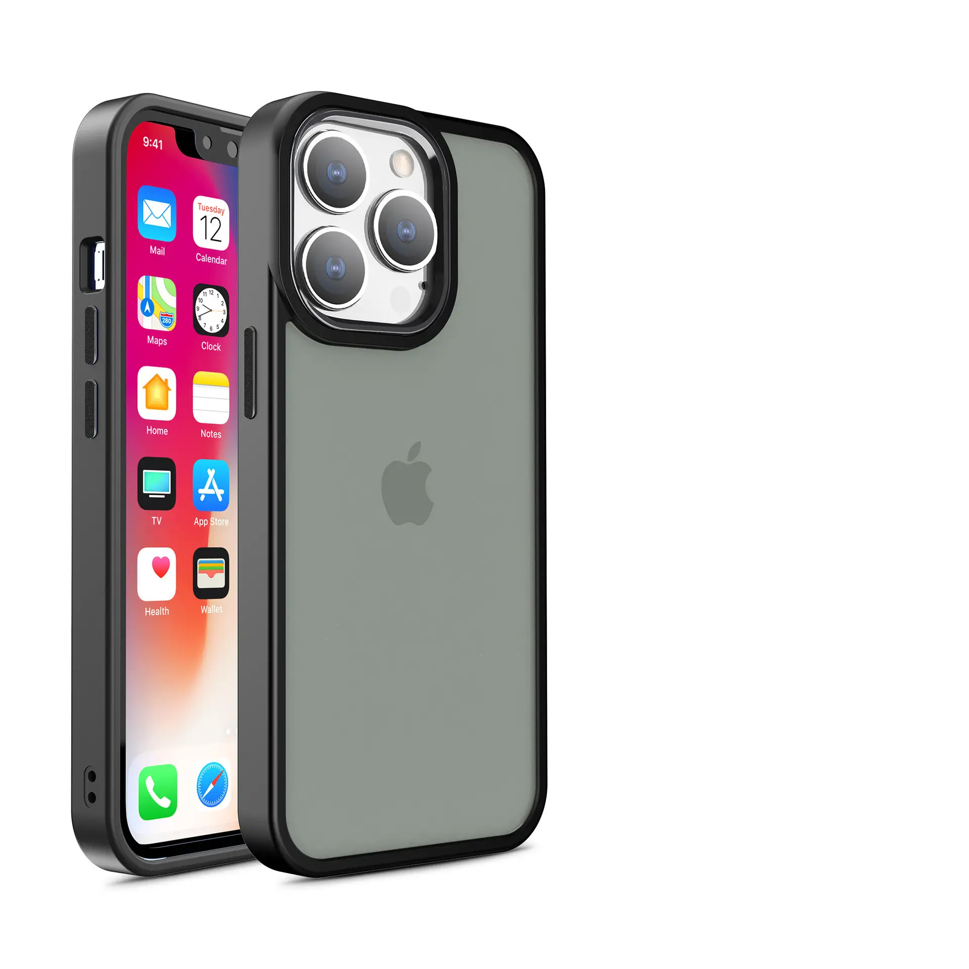 Phone Case Frosted Metal Lens Frame