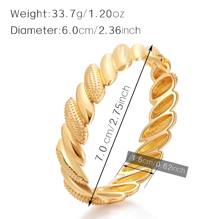 Bracelet Classic Twisted Twist Geometric Alloy