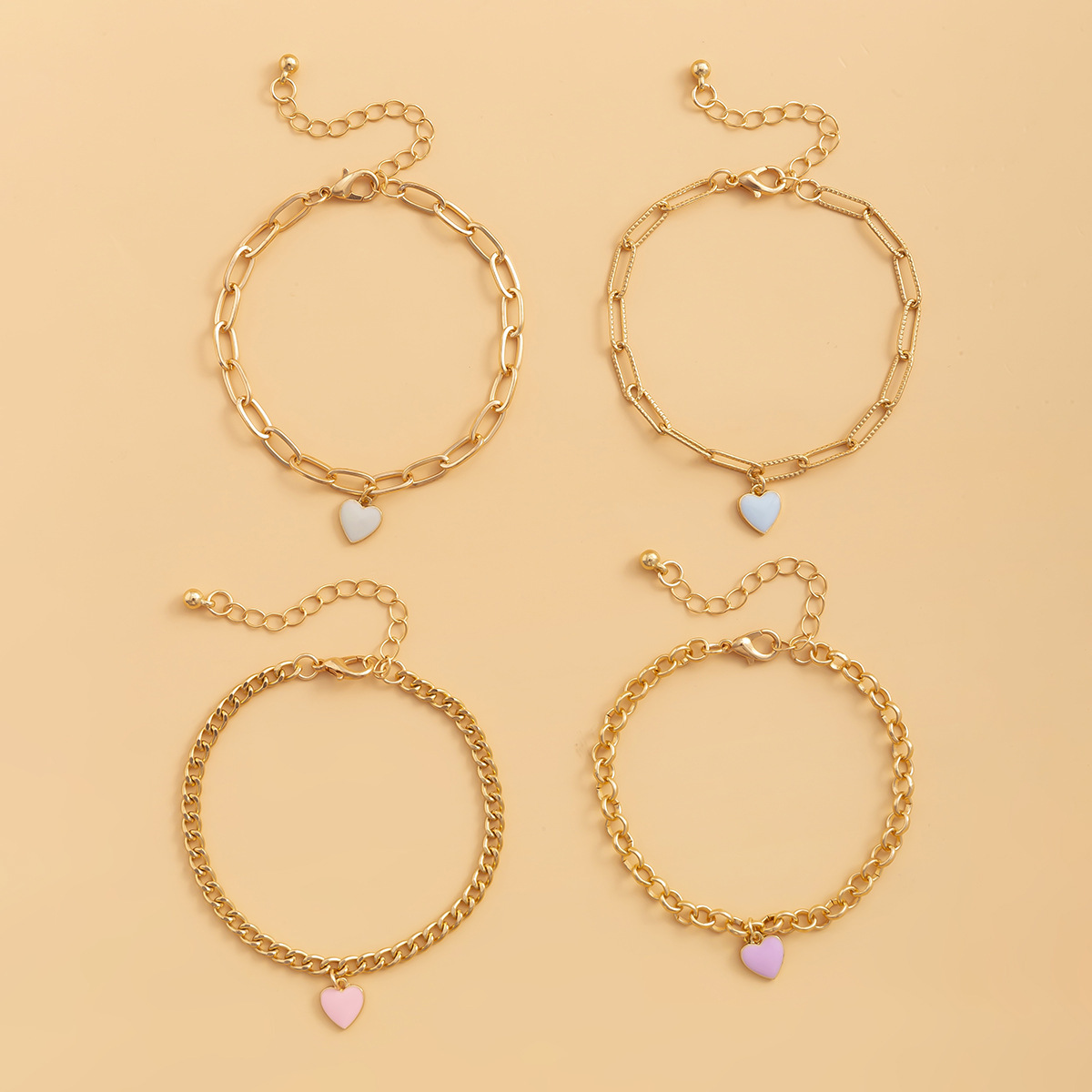 Stackable Geometric Cross Bracelet Set