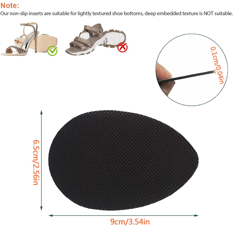 10x Non Slip Shoe Sole Protector Pads Self Adhesive Anti-Slip Stick On Grip — image 7