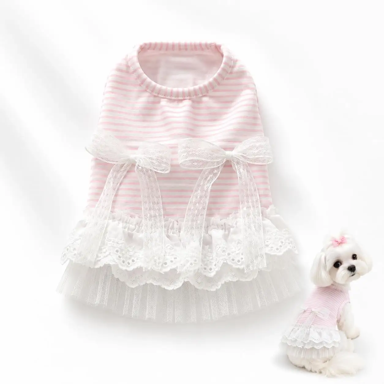 Cute Dog Dress Sleeveless, Elegant Puppy Skirts