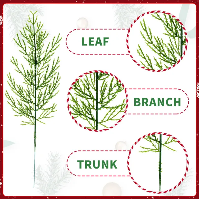 Artificial Pine Branches, Artificial Cedar Stems And Artificial Snow Pine Branches For Christmas Decoration Christmas Picks For DIY Garland Craft F... W13835628 - Shop at LoveMi