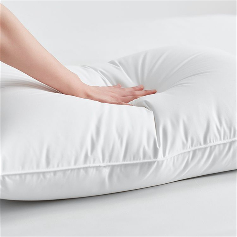 White goose feather pillow