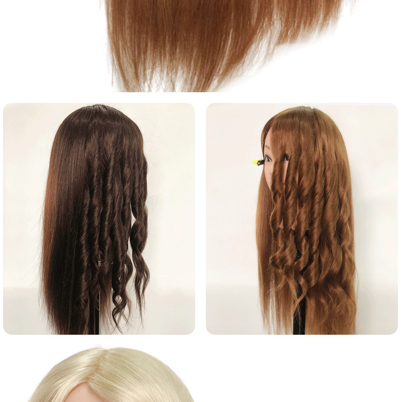 Real Hair Can Be Curled And Blown Dummy Head Model — foto 6