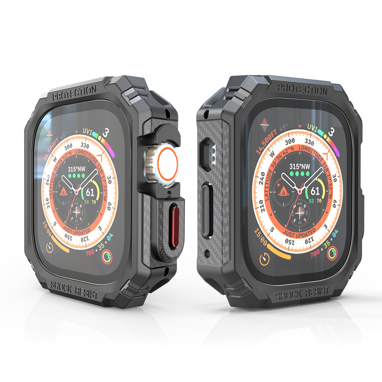 Carbon Fiber Half Pack Electroplating TPU Anti-fall Watch Protective Case - Image 7