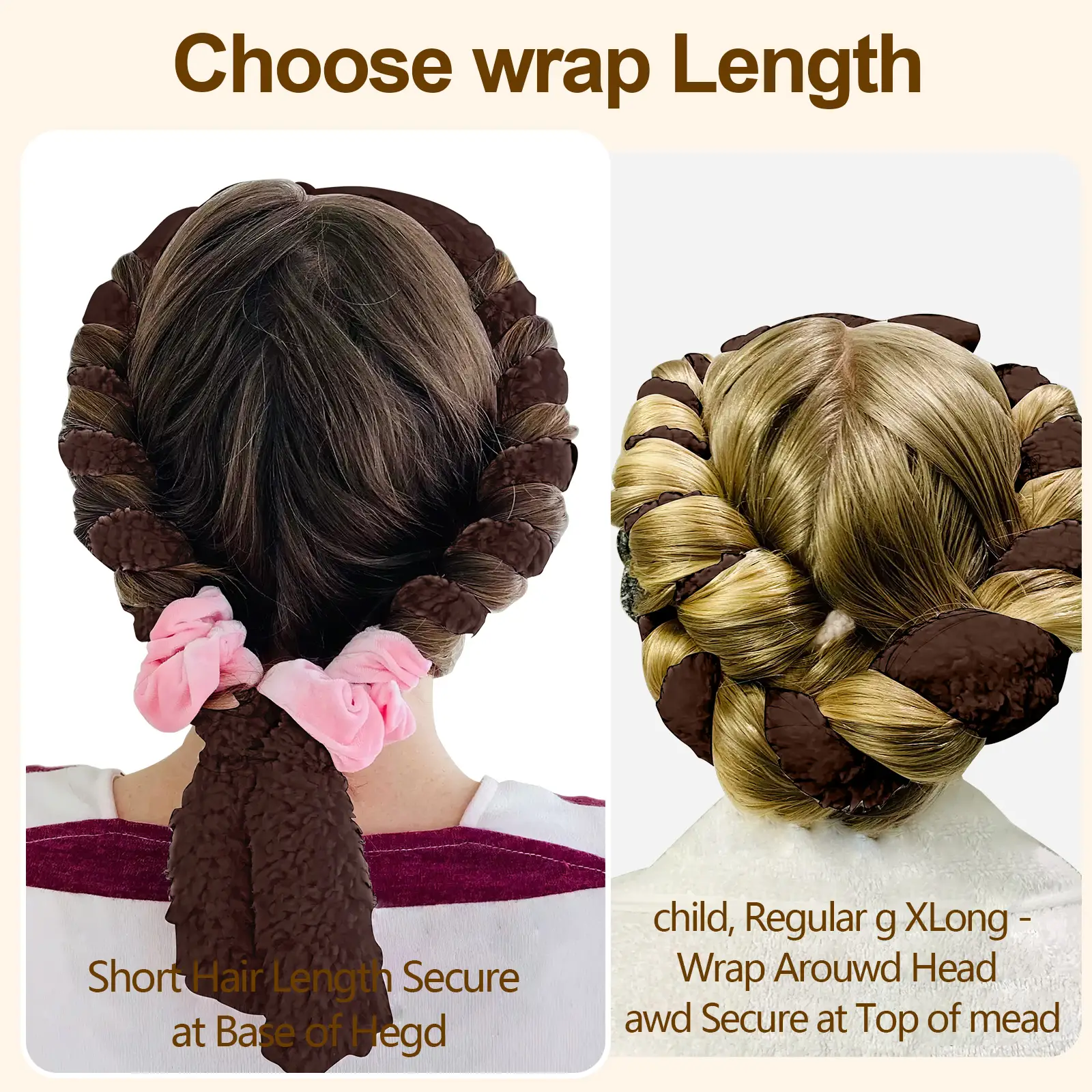 Satin Heatless Hair Curler, Lazy Natural Soft Wave DIY Heatless Curls For Sleep In Overnight, For All Hair Types