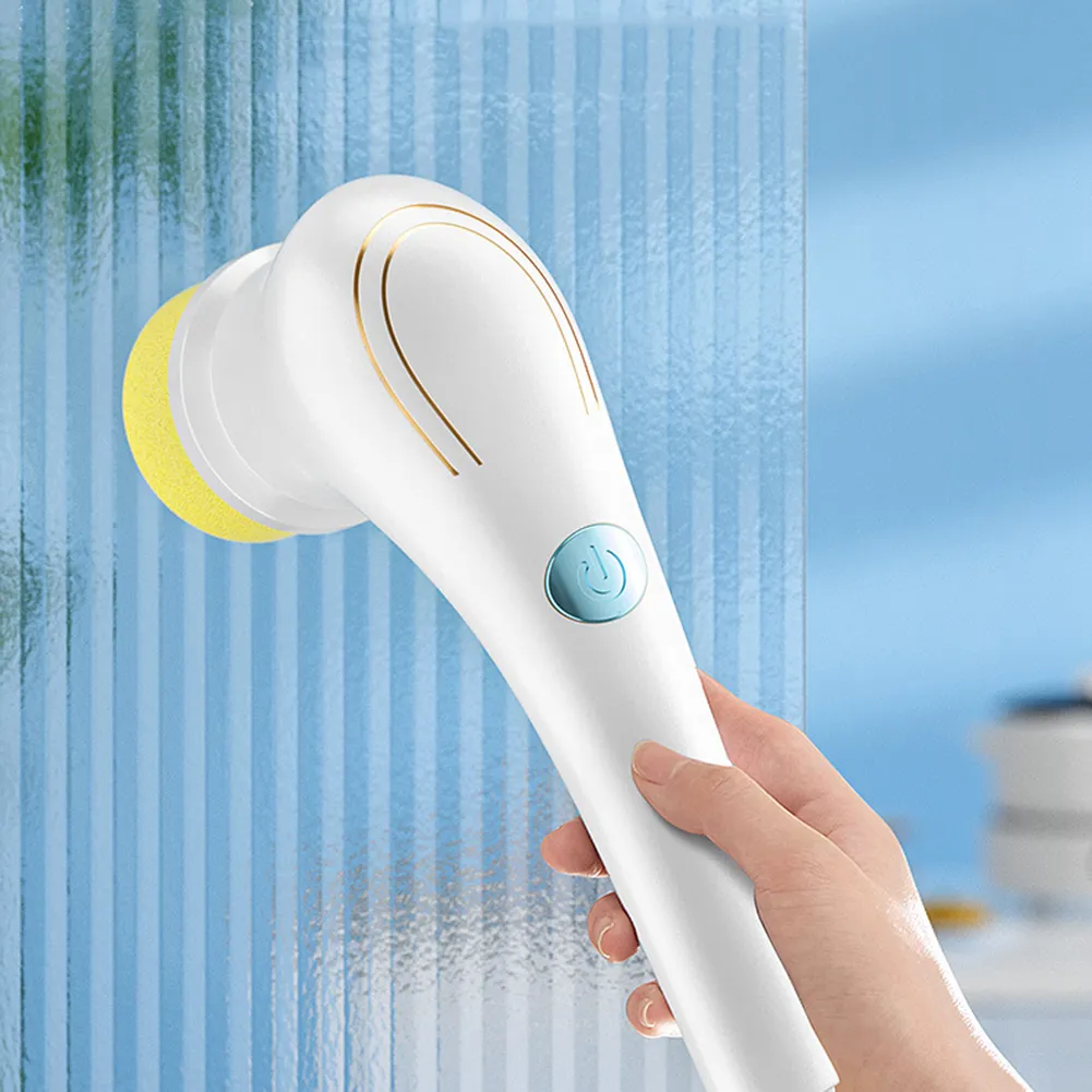 Multifunctional Electric Handheld Kitchen Household Dishwashing Brush Handheld Scrubber Bathtub Sink Bathroom Kitchen Tile Cleaning Tool Drill Brush Set With 5 Heads – image 7