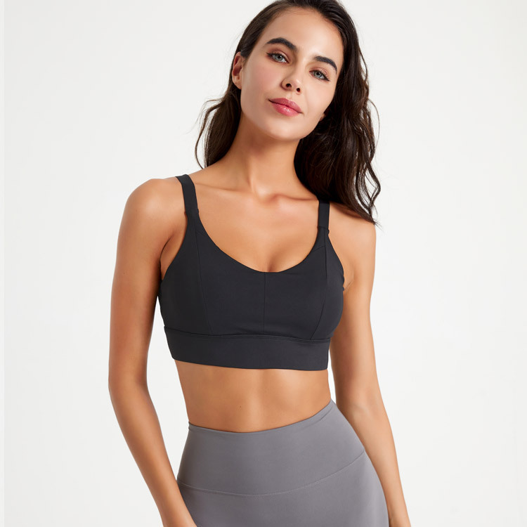 High-intensity Shock-absorbing Compressive Sports Bra For Women, Integrated Cup Design, Suitable For Running, Fitness And Yoga With Beautiful Back Des