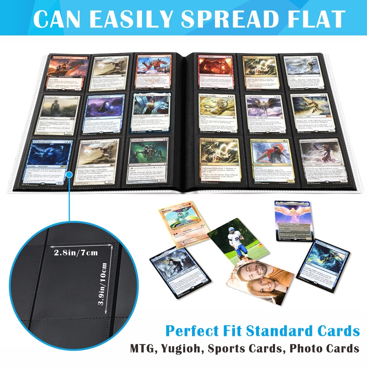 UK Barn Card A4 Storage Book 540 Compartments Black
