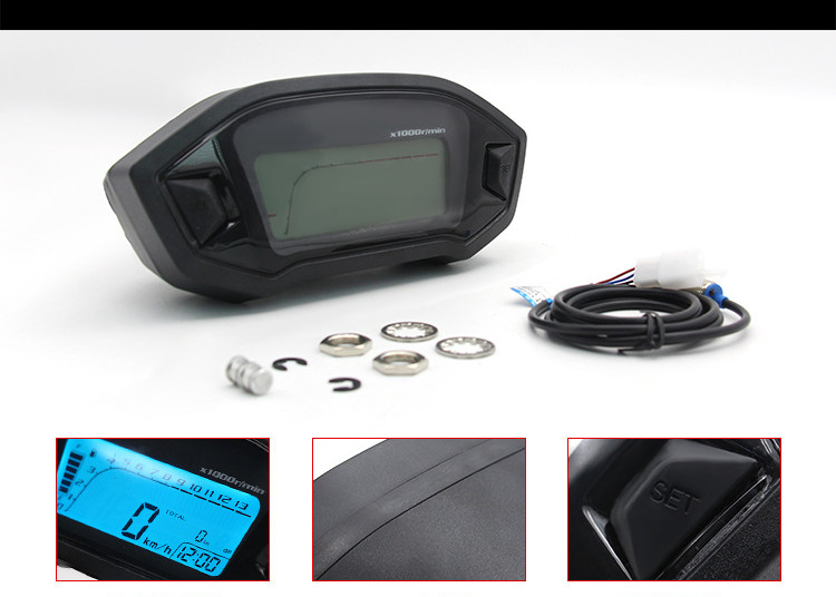 Tire Adjustable Speed Fuel Meter Mileage 6 Gears