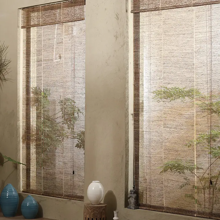Summer Cloth Ramie Japanese Curtain Tea Room