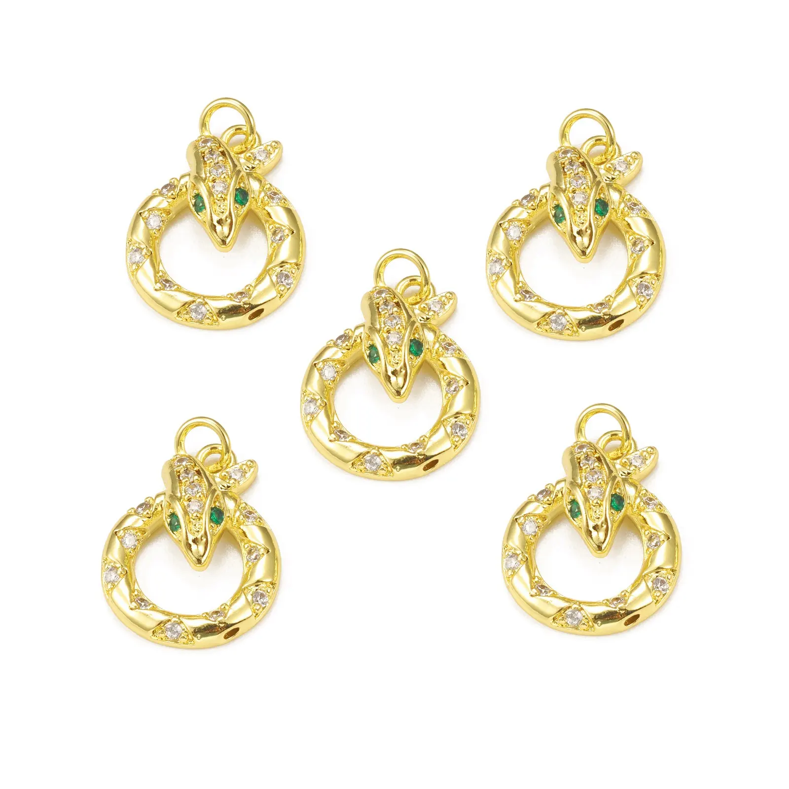 Brass Micro Pave Cubic Zirconia Pendants