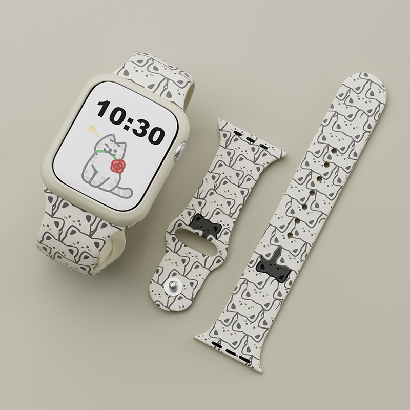 Applicable Watch Cute Color Printing Silicone Replacement Belt
