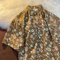 Floral Short-sleeved Blouse Women's Leggings Summer Dress - Floral - View 1