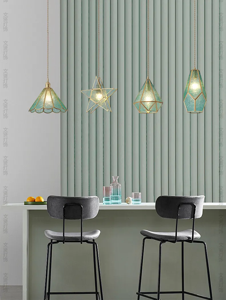 Brass Bay Window Small Chandelier Simple Clothing
